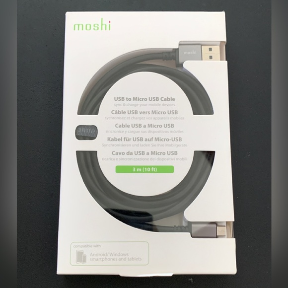 Moshi USB to Micro USB Cable 10ft/3M - Picture 4 of 4